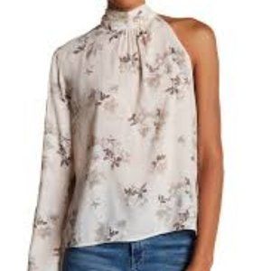 Mimi Chica One shoulder woven blouse peach size xL